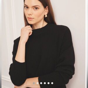 NAADAM Luxe Cashmere Oversized Crewneck Black Sweater Size Small